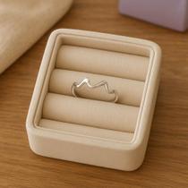 Anel Onda Prata 925 Amaré Feminino e Masculino 5 Tamanhos (13 a 21)