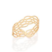 Anel ondulado banhado a ouro 18k 5136541800 Anel ondulado banhado a ouro 18k 5136541800