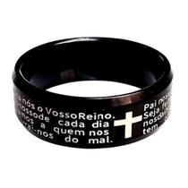 Anel Oração Reza Pai Nosso 6mm Tradicional Cristão Religião Anel Oração Reza Pai Nosso 6mm Tradicional Cristão Religião
