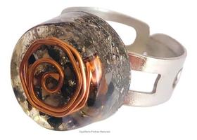 Anel Orgonite Ajustável Pedras Naturais Mistas Energéticas Anel Orgonite Ajustável Pedras Naturais Mistas Energéticas