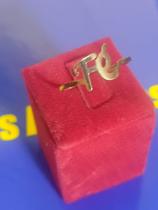 Anel Ouro 18 Kilates Fé peso 0.60 Gramas 8 mm Anel Ouro 18 Kilates Fé peso 0.60 Gramas 8 mm
