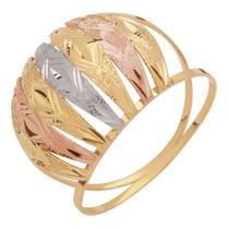 Anel Ouro 18k Feminino Pilastro Colore