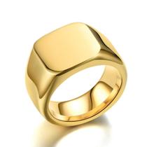 Anel Ouro 18k Masculino Dedeira Grande Robusto Falange Formatura Elegante - Oremte