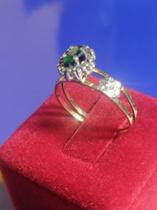 Anel Oval Colação de Grau Formatura Feminino Aro Ouro 18 Kilates Cabeça Prata Peso 1.80 Gramas Cabeça 8 mm x 6 mm Todos