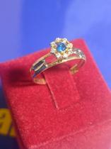 Anel Oval Colação de Grau Formatura Feminino Todo Ouro 18 Kilates Peso 1.20 Gramas Cabeça 6 mm Todos todos os Cursos