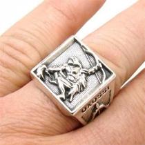 Anel Oxóssi Orixá Deus Das Matas Genuina Prata de Lei 21180 Anel Oxóssi Orixá Deus Das Matas Genuina Prata de Lei 21180