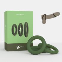 Anel P/ Glande e Testic. 3 Tamanhos Retardante Silicone Go Play Tri