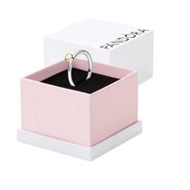 Anel PANDORA Puzzle Heart em prata esterlina e ouro 14K