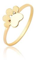 Anel Pata De Cachorro Feminino Patinha Ouro 10k Pet A331 Anel Pata De Cachorro Feminino Patinha Ouro 10k Pet A331