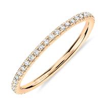 Anel PAVOI Banhado a Ouro 14K em Prata 925 com Zircônia Cúbica Eternity