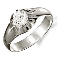 Anel Pé De Cabra Prata 950 De Lei Pedra Ziroônia 6 mm