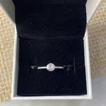 Anel Pedra Central Prata 925