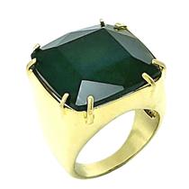 Anel Pedra Cristal Preto Ônix Banho De Ouro 18k 1056 Anel Pedra Cristal Preto Ônix Banho De Ouro 18k 1056