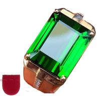 Anel Pedra Esmeralda Fusion Zircônia Banhado A Ouro Anel Pedra Esmeralda Fusion Zircônia Banhado A Ouro