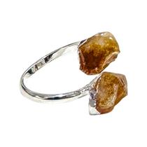 Anel Pedra Natural Citrino Bruta - Ajustável Anel Pedra Natural Citrino Bruta - Ajustável