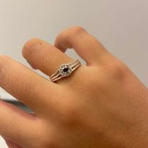 Anel Pedra Rosa - 100% Prata925