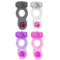 Anel Peniano Com Pérola e Vibrador Estimulador de Clitóris Duplo Prazer