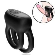 Anel Peniano Duplo com Vibrador Recarregável e Estimulador de Clitóris