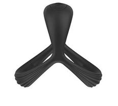 Anel Peniano e Escrotal com Estimulador de Clitóris Vibratório 7,4cm x 7,3cm Ondular de Silicone