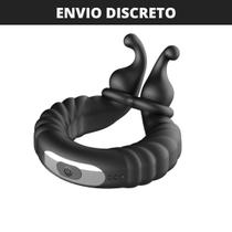 Anel peniano Estimulador Clitóris com vibrador e pontas estimuladoras