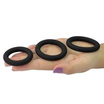 Anel Peniano Retarda a Ejaculação Kit com 3 Anéis Power Plus Soft Silicone Snug Lovetoy