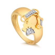 Anel Pet Love Com Dois Pingentes Pendurados Com Pedras