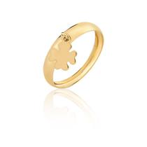 Anel Pingente Trevo Da Sorte Ouro 18k Puro Ac Anel Pingente Trevo Da Sorte Ouro 18k Puro Ac