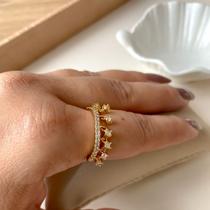 Anel pingentinhos zircônia