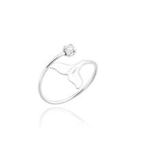 Anel Ponto de Luz Rabo de Sereia Falange em Prata Anel Ponto de Luz Rabo de Sereia Falange em Prata