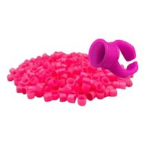 Anel Porta Batoque + 50 Batoques Rosa