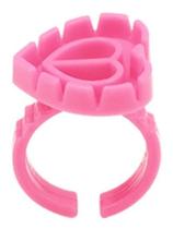 Anel Porta Cola Batoque Coração Flor Extensão Cílios 100 Un