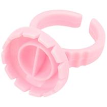 Anel Porta Cola Flor para Extensão de Cílios 100un Rosa