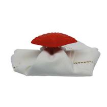 Anel Porta Guardanapo de Biscuit Concha do Mar Coral 7,5 x 5,5 x 2cm
