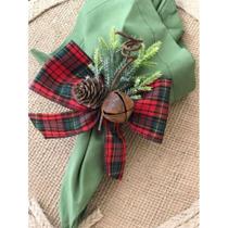 Anel Porta Guardanapo Decoração Natal Vermelho Xadrez 08 Un Anel Porta Guardanapo Decoração Natal Vermelho Xadrez 08 Un