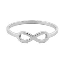 Anel Prata 2mm Mini Laço Estilo Romantico Presente Infinito Nfe