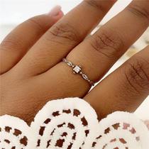 Anel prata 925 aliancinha flor com pedra