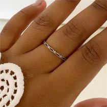 Anel prata 925 aliancinha infinito