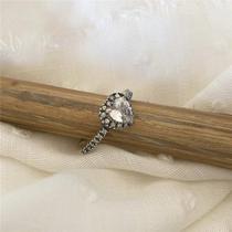 Anel prata 925 coração grande cravejado Anel prata 925 coração grande cravejado