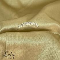 Anel prata 925 cravejado com 8 zirconias
