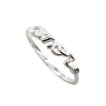 Anel Prata 925 Escrito Amor