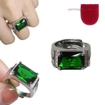 Anel Prata 925 Esmeralda Fusion Com Zircônias Regulável Anel Prata 925 Esmeralda Fusion Com Zircônias Regulável