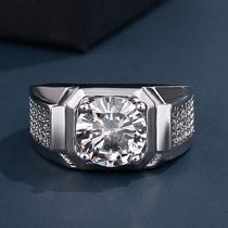 Anel Prata 925 lapidação Moissanita e Zircônia Ajustável Anel Prata 925 lapidação Moissanita e Zircônia Ajustável