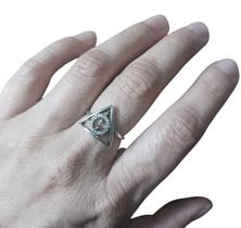 Anel Prata 925 Legitima Reliquias da Morte Cravejado em Zircônias Coleção Harry Potter Anel Prata 925 Legitima Reliquias da Morte Cravejado em Zircônias Coleção Harry Potter