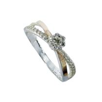 Anel Prata 925 Namorados Compromisso Aplique Ouro 12k