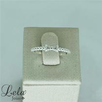 Anel prata 925 top cravejado e efeito torcido frontal Anel prata 925 top cravejado e efeito torcido frontal