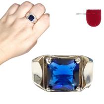 Anel Prata 925 Topázio Fusion Ajustável + Saco Veludo Anel Prata 925 Topázio Fusion Ajustável + Saco Veludo