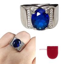 Anel Prata 925 Topázio Fusion + Zircônia Ajustável Anel Prata 925 Topázio Fusion + Zircônia Ajustável