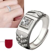 Anel Prata 925 Zircônias Cravejadas Regulável + Saco Veludo