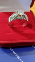 Anel Prata 950 Pedra Zircônia 7 mm Anel Prata 950 Pedra Zircônia 7 mm