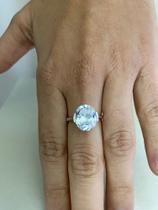 Anel Prata Com Zirconia